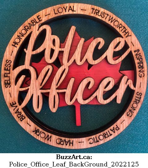 Dual layer Police officer ornament with tasteful words of police ornament